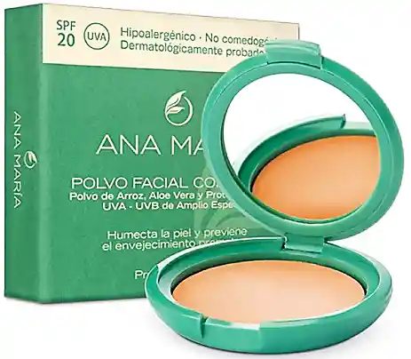 Polvo Compacto No. 23 Canela, Ana Maria, 15 Gm. Vegano, Pieles Sensibles