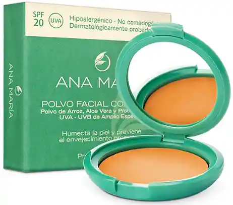 Polvo Compacto No. 13 Arena, Ana Maria, 15 Gm. Vegano, Pieles Sensibles.