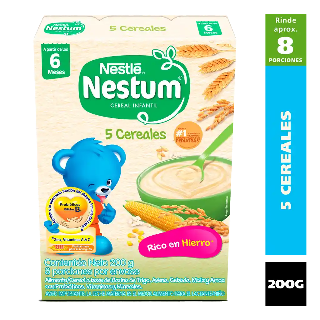 Cereal infantil NESTUM 5 Cereales x 200g