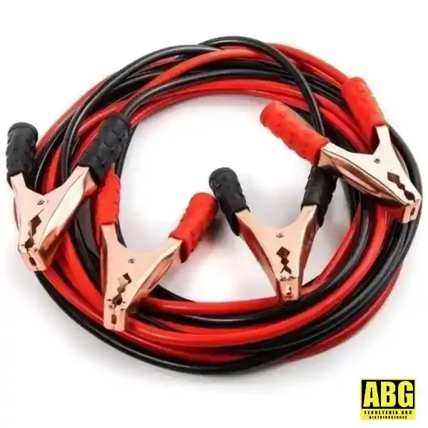 Set Cable Con Pinzas Para Pasar Corriente Cables Negro Y Rojo 2 Mts