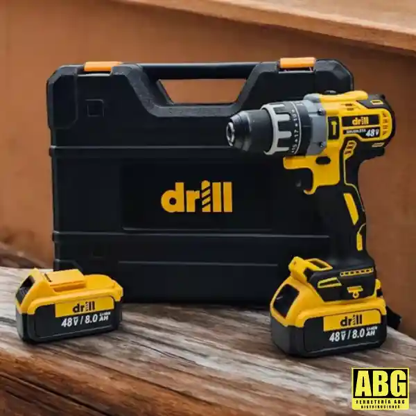 Taladro Percutor Inalámbrico 1/2\ 48v Brushless Con 67 Accesorios"