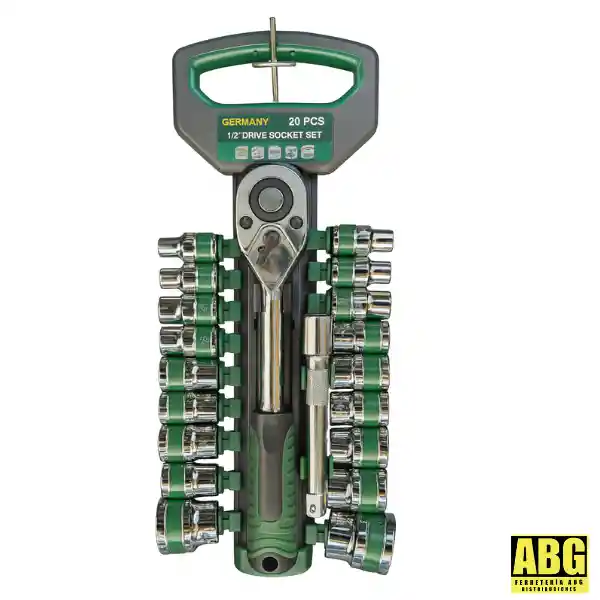 Juego Rachet Industrial 20pcs (copas De 8 A 30mm)