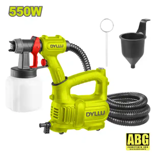 Compresor Mini + Pistola Industrial Vaso Plastico 800ml 550w Dyllu