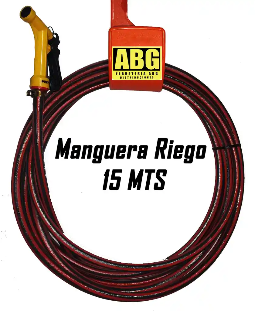 Manguera Jardin Con Pistola Y Terminales X 15 Mts Industrial