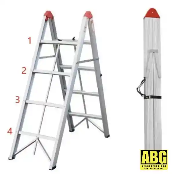 Escalera Plegable De 1.5m X 4 Peldaños (10cm X 1.50mts)