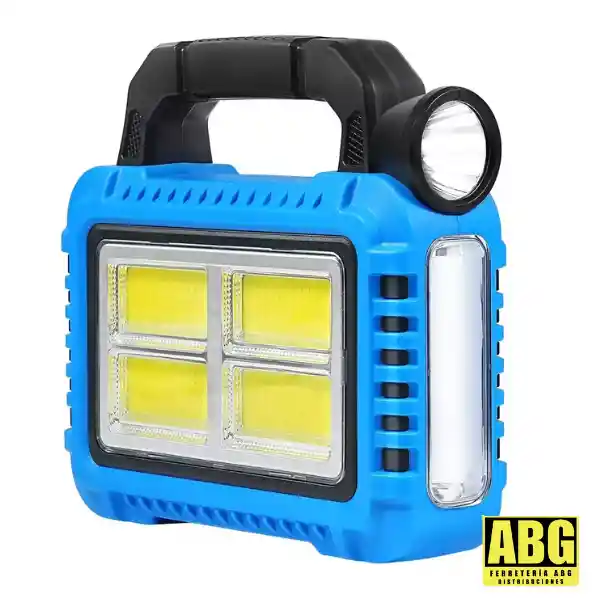 Linterna Lampara Led Recargable Multifuncional Con Panel Solar Camping