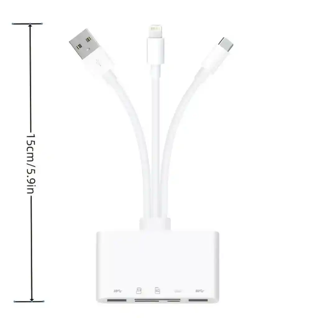 Adaptador Tarjeta De Memoria Camara Card Usb - Usbc - Lightning