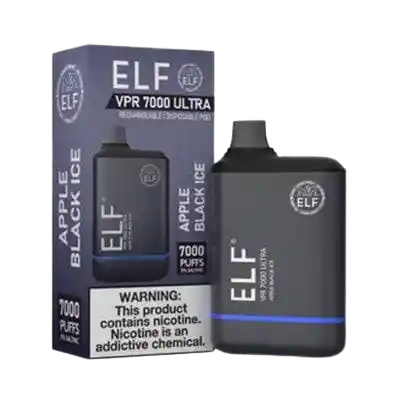 Vape Recargable Elf Vpr 7000 Ultra - 7.000 Puff - Apple Black Ice - 5% Nicotina