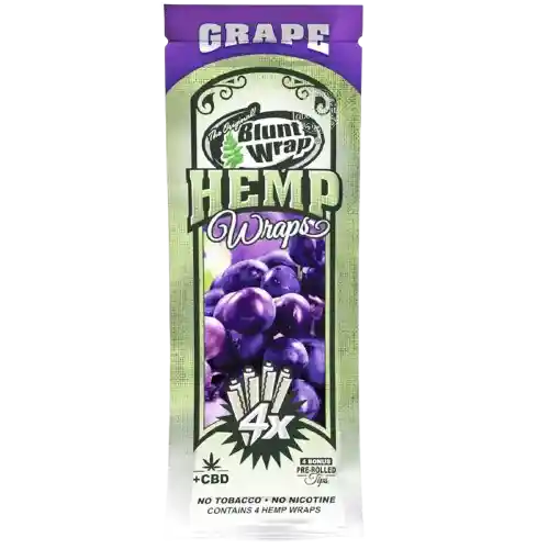 Blunt Wrap Hemp, Grape Con Filtro X4
