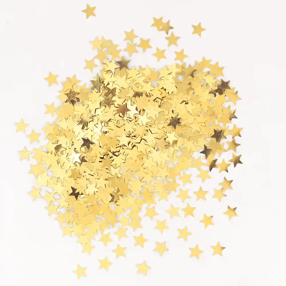 Confeti De Mesa Estrellas Doradas