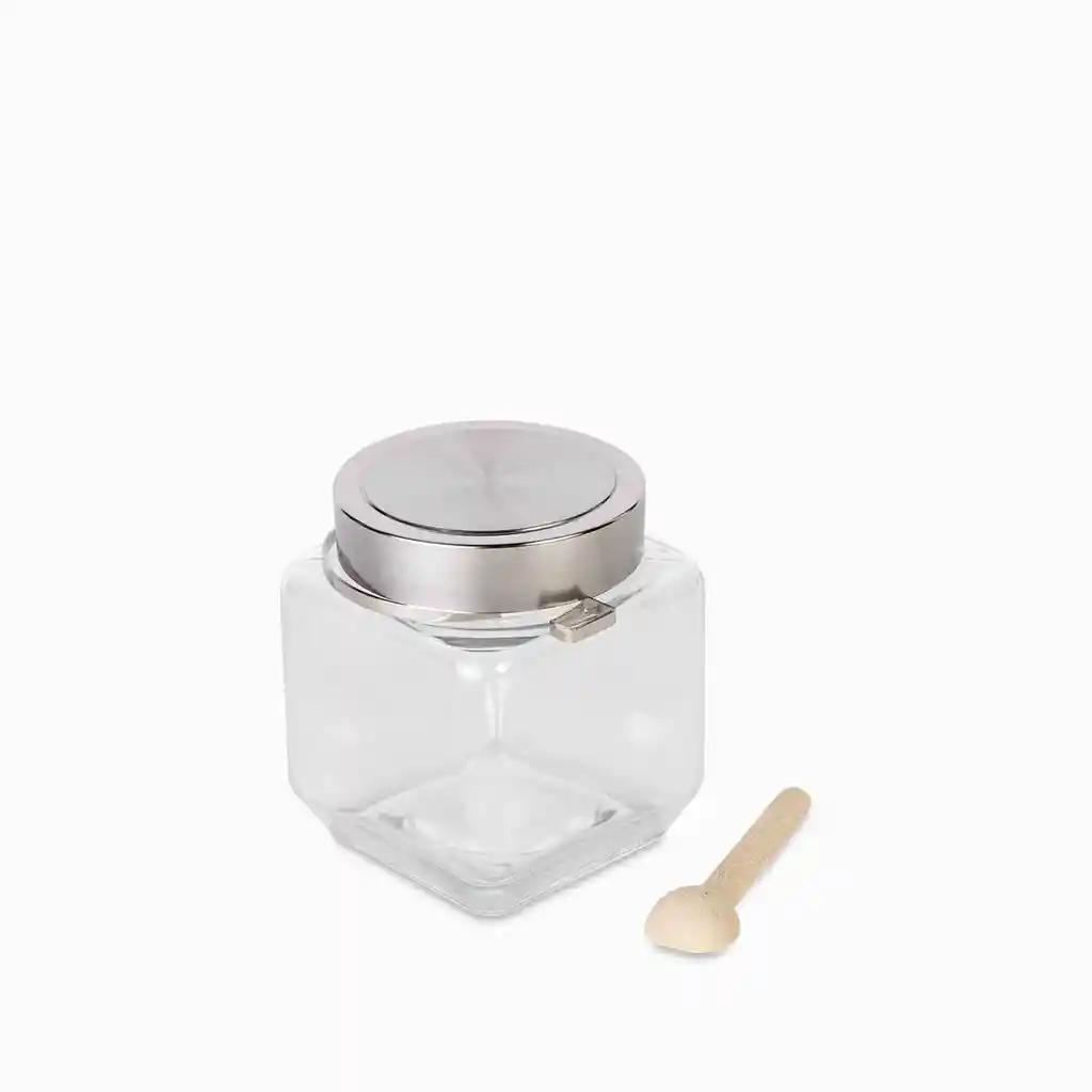 Recipiente Cubo Con Cuchara Madera Ambiente Gourmet