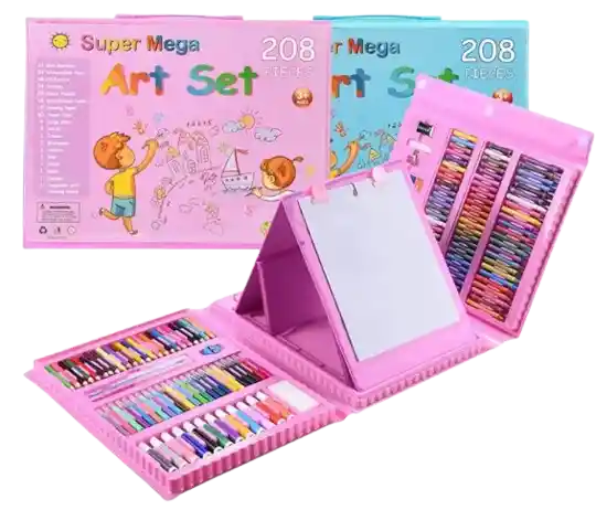 Caja Colores Plastica 209 Colores