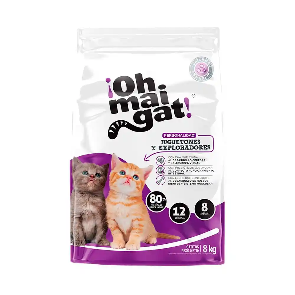 Ohmaigat Alimento Para Gatitos Juguetones 8kg