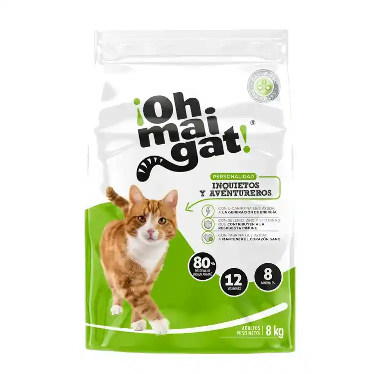 Ohmaigat Alimentos Para Gatos Inquietos 8kg