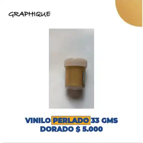Vinilo Perlado 33 Gms Dorado