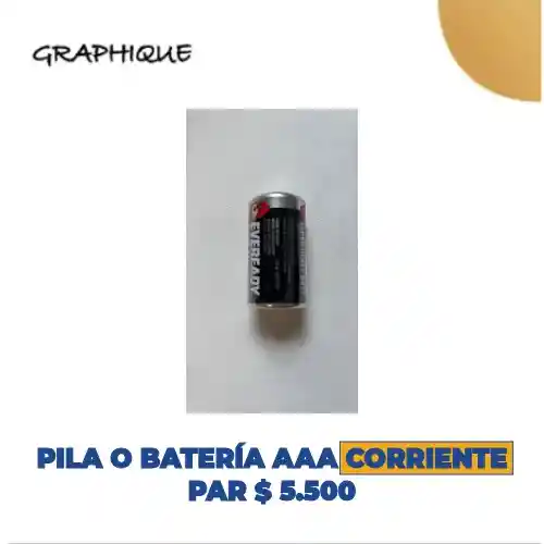 Pila O Batería Aaa Corriente Par