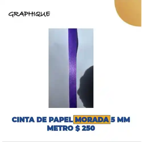 Cinta De Papel Morada 5 Mm Metro