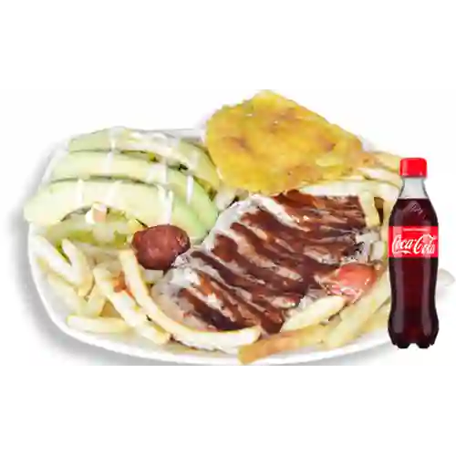 Combo Lomo de Cerdo BBQ 330 gr +Cocacola Orig 400ml