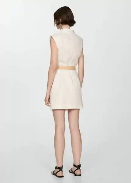 Vestido Giorgi Offwhite Talla L Mujer Mango