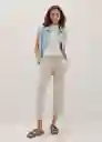 Pantalón Lena Crudo Talla M Mujer Mango