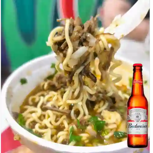 Combo Birriaramen + Budweiser 300 ml