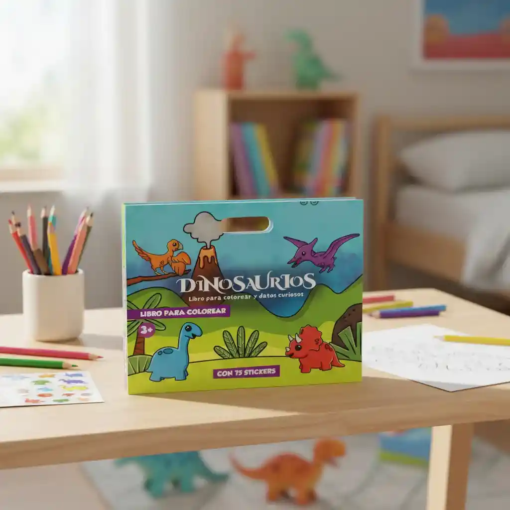 Libro Para Colorear Con Sticker Dinosaurios Para Niños desde $ 44.900