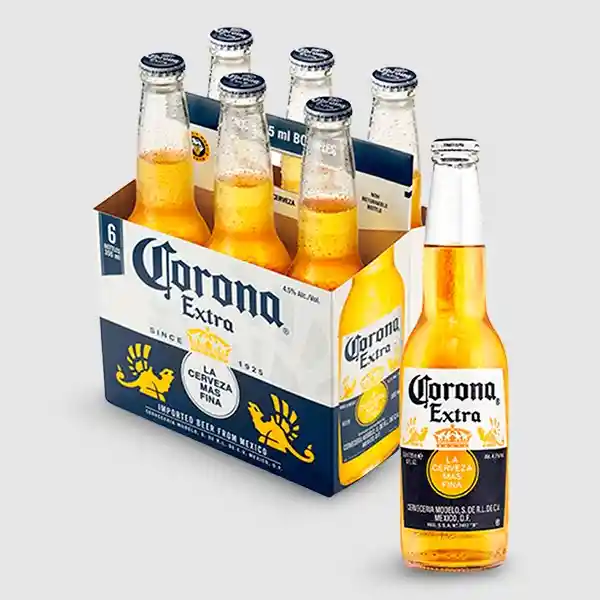 Cerveza Corona X 6 Unidades