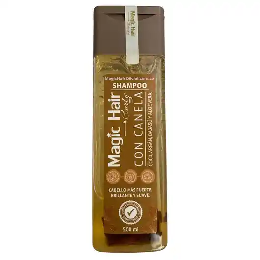 Shampoo Magic Hair Curly, Canela, Coco, Argan, Babasú Y Aloe Vera