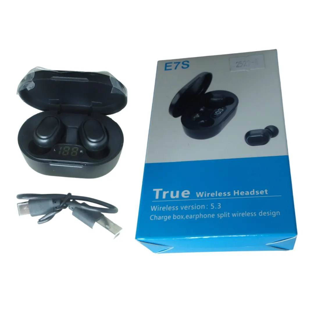 Audifonos In Ear Inalambrico E7s Bluetooth 5.3 Tws Negro