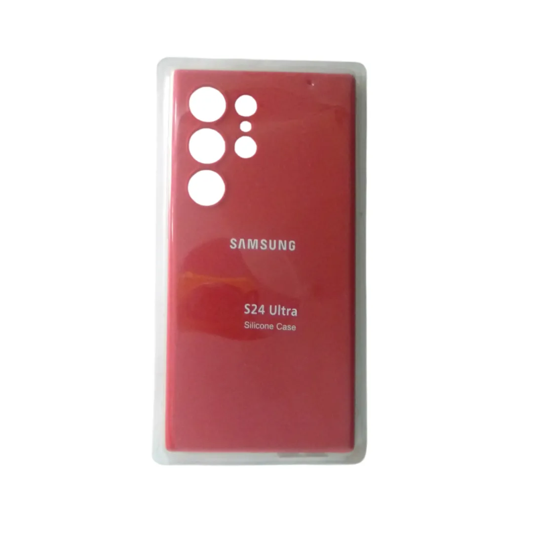 Forro Silicone Case Samsung S24 Ultra Rojo