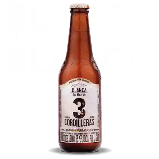 Cerveza 3 cordilleras blanca