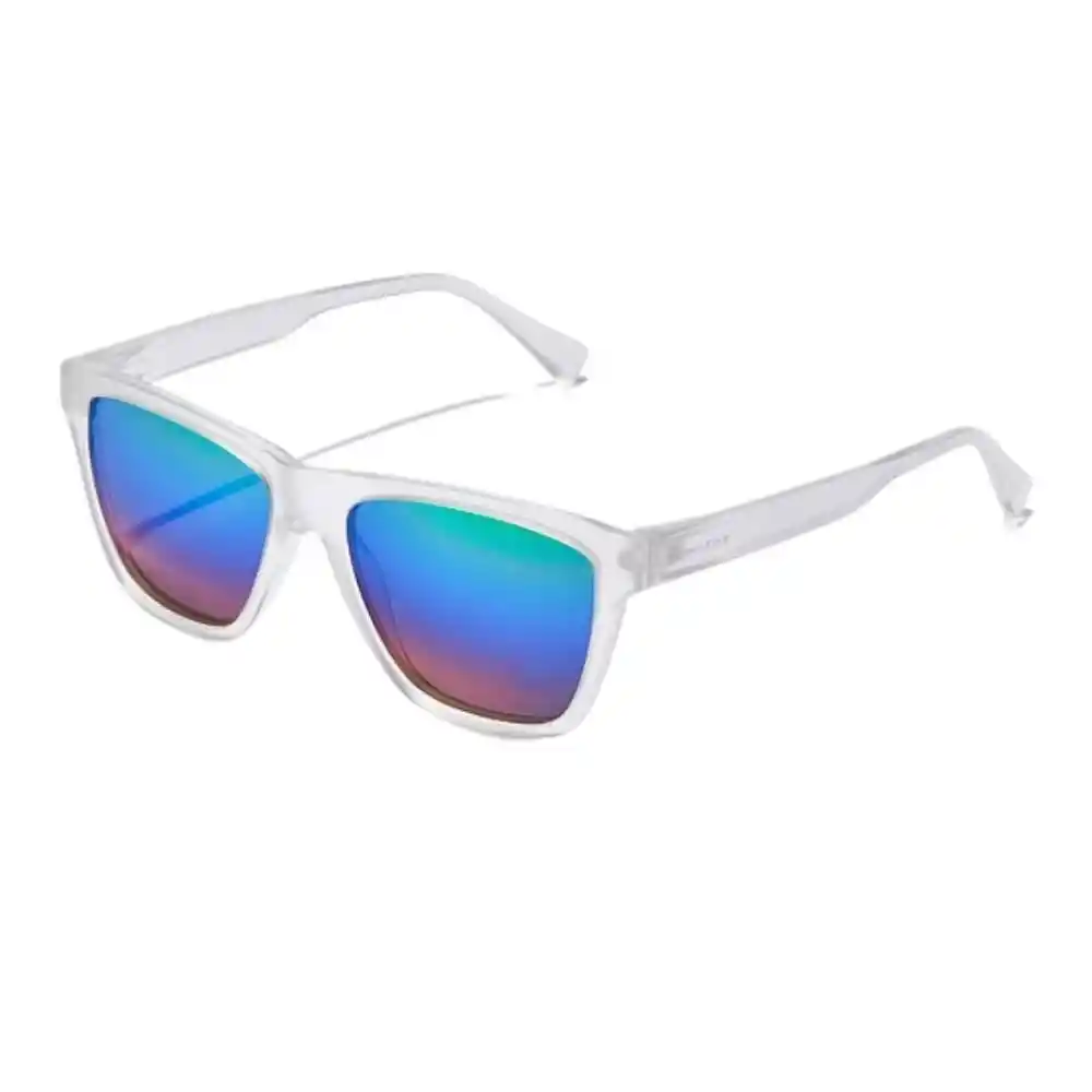 Gafas De Sol Hawkers One Ls Rodeo Polarizado Con Marco Blanco Transparente Y Lunas Espejados - 53 Mm