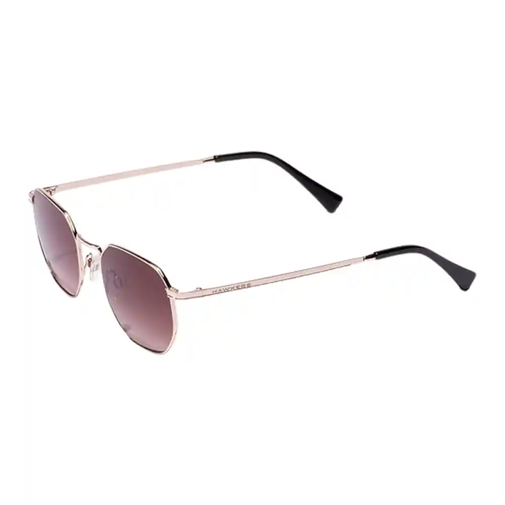 Gafas De Sol Hawkers Sixgon Con Marco Dorado Y Lunas Marron Degrade - 51 Mm