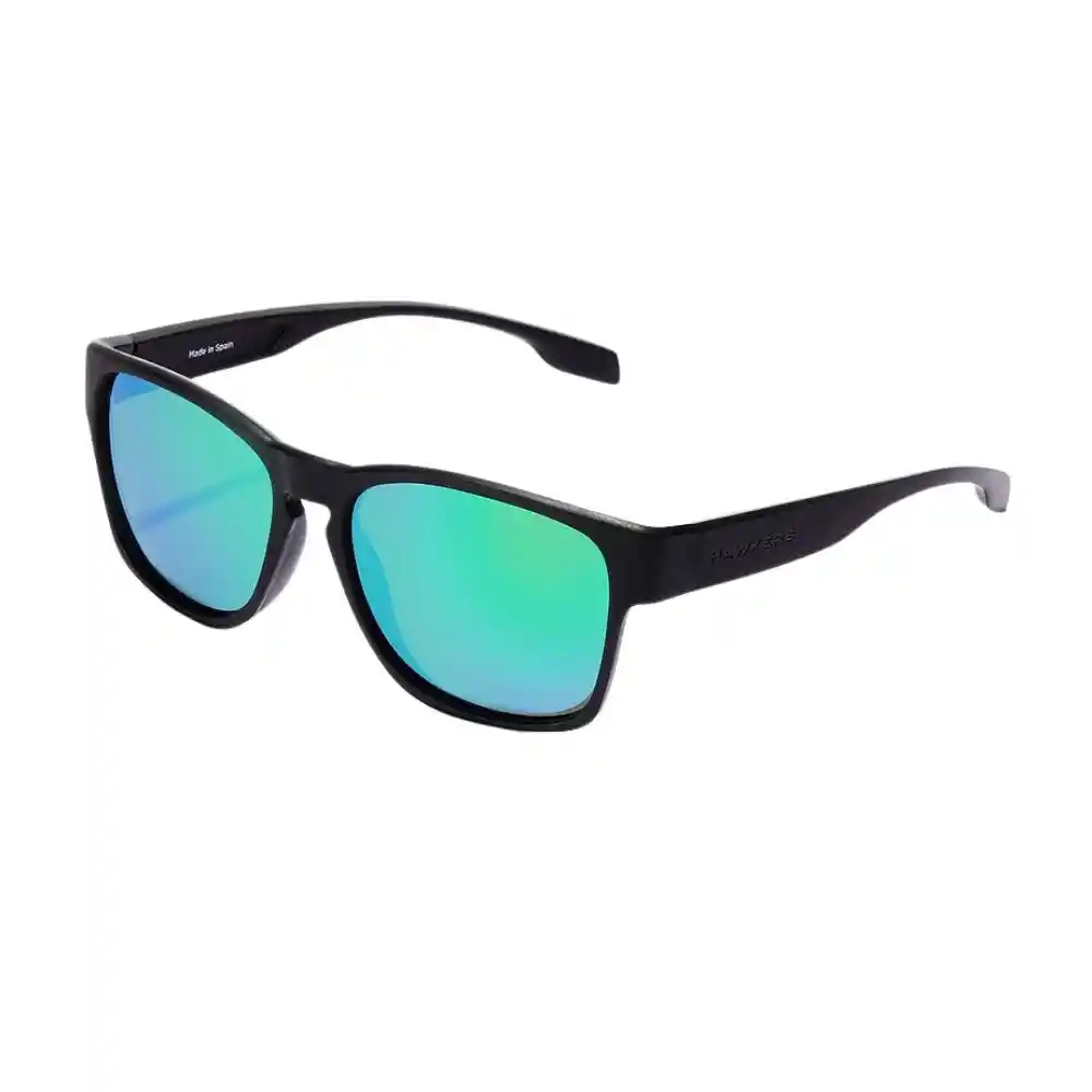 Gafas De Sol Hawkers Core Raw Polarizado Con Marco Negro Y Lunas Verde Espejada - 56 Mm