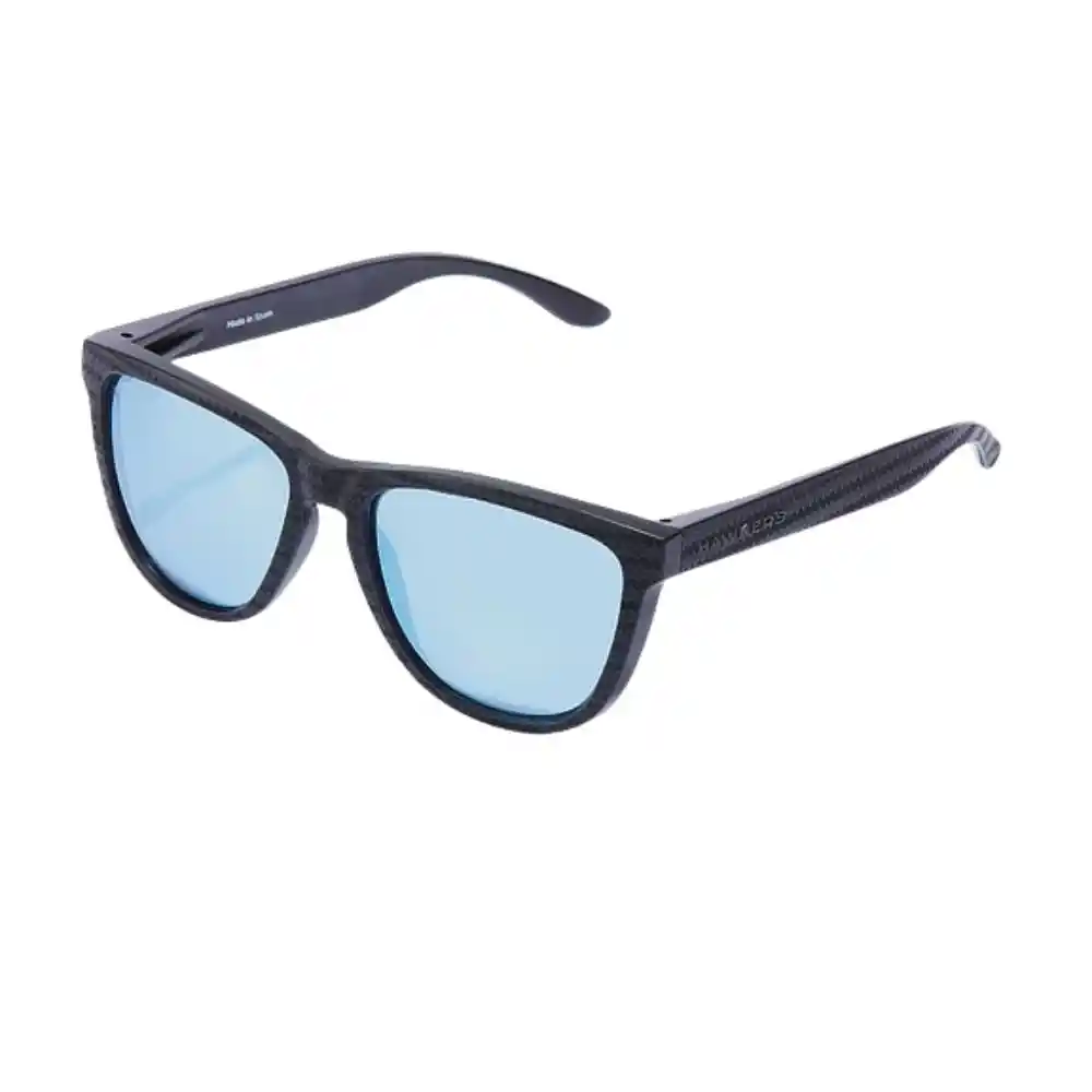 Gafas De Sol Hawkers One Raw Carbono Polarizado Con Marco Negro Estampado Y Lunas Azules Espejados - 54 Mm
