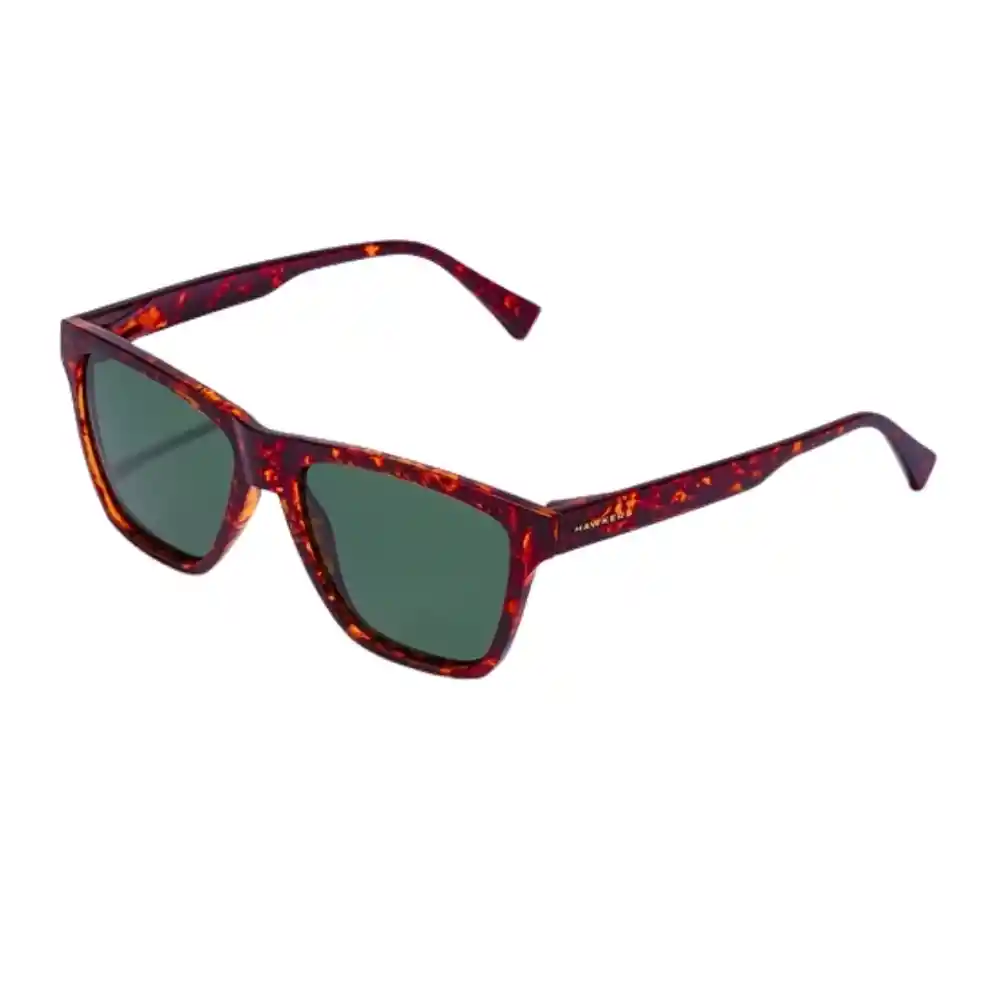 Gafas De Sol Hawkers One Ls Rodeo Polarizado Con Marco Marron Y Lunas Verdes - 53 Mm