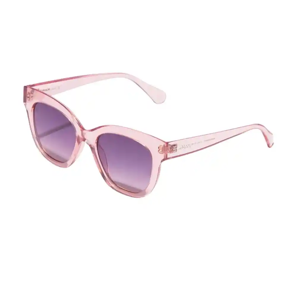 Gafas De Sol Hawkers Audrey Raw Con Marco Rosa Transparente Y Lunas Rosa Degrade - 52 Mm