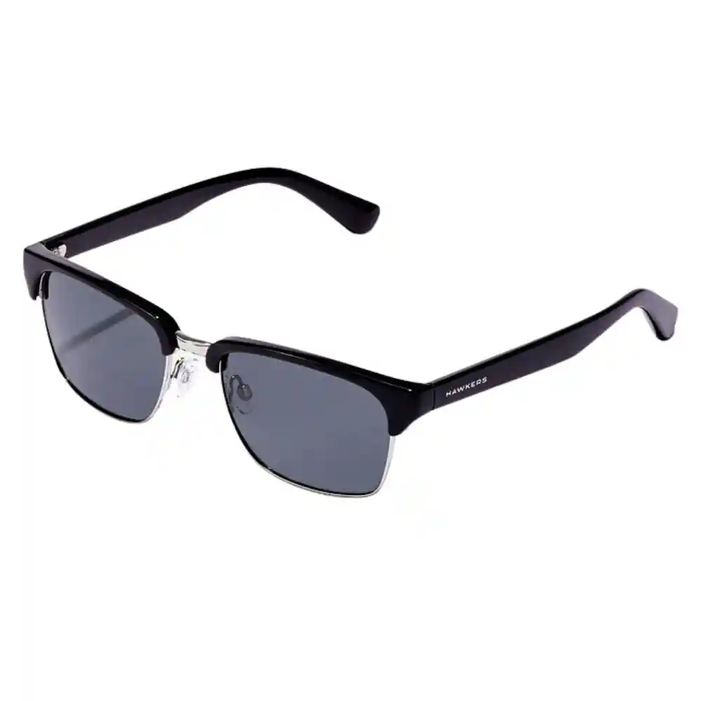 Gafas De Sol Hawkers Classic Valmont Polarizado Con Marco Negro Y Lunas Gris - 53 Mm