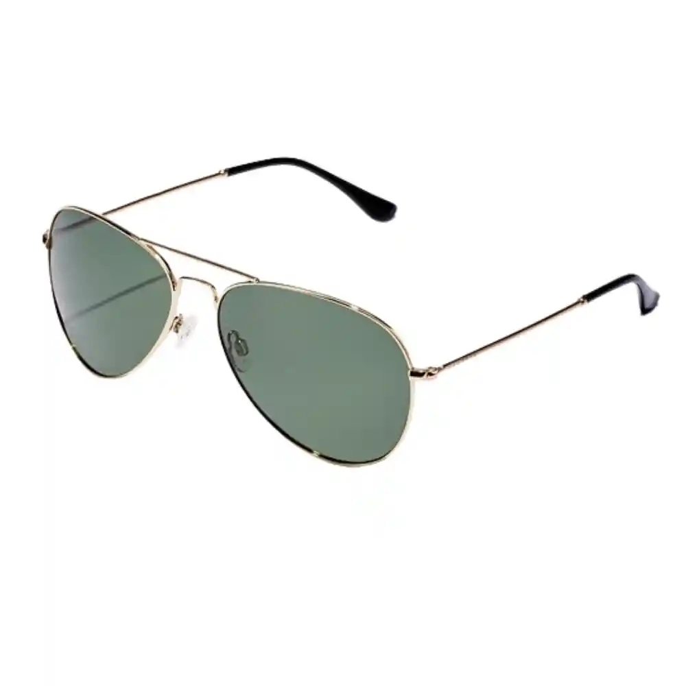 Gafas De Sol Hawkers Hawk Polarizado Con Marco Dorado Y Lunas Verdes - 61 Mm