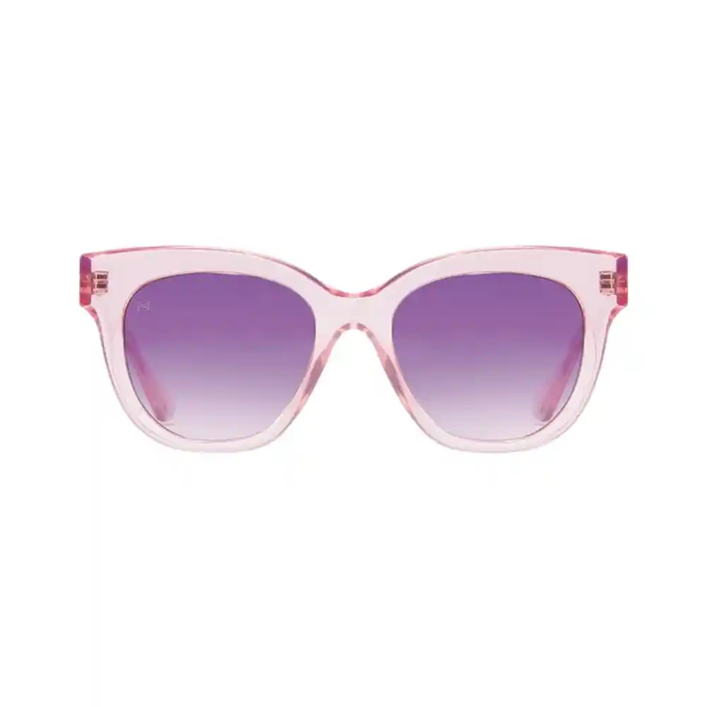 Gafas De Sol Hawkers Audrey Raw Con Marco Rosa Transparente Y Lunas Rosa Degrade - 52 Mm