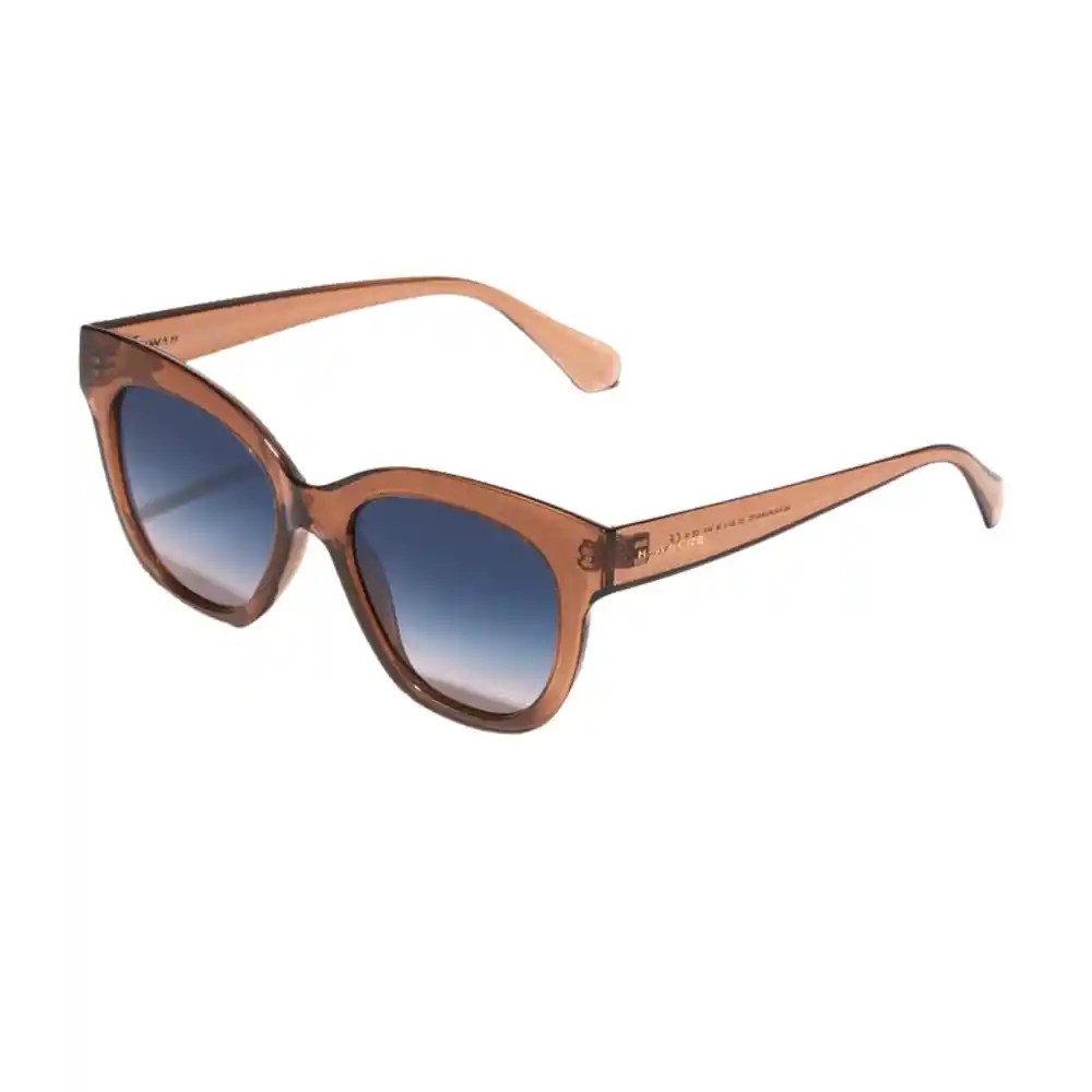 Gafas De Sol Hawkers Audrey Raw Con Marco Marron Transparente Y Lunas Azul Y Rosa - 52mm