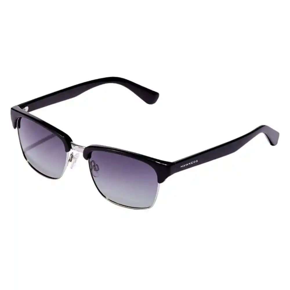 Gafas De Sol Hawkers Classic Valmont Polarizado Con Marco Negro Y Lunas Gris Dregrade - 53 Mm