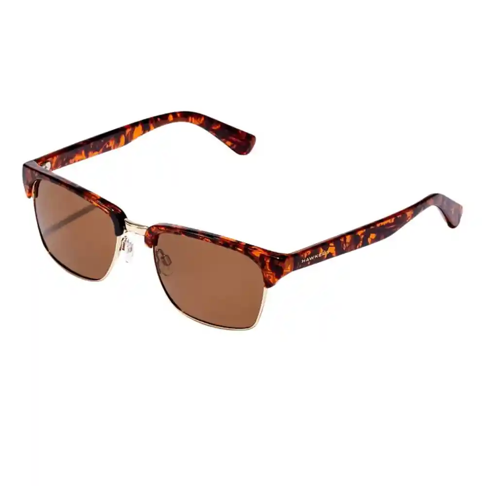 Gafas De Sol Hawkers Classic Valmont Polarizado Con Marco Carey Y Lunas Marron - 53 Mm