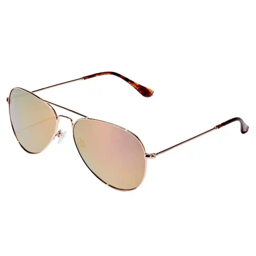 Gafas De Sol Hawkers Hawk Polarizado Con Marco Oro Rosa Y Lunas Rosa - 61 Mm