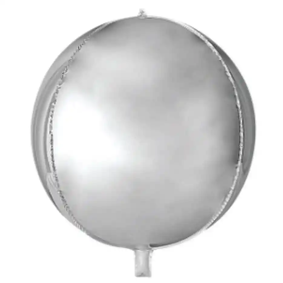 Globo Orbis Plateado Mate 22" Orbz