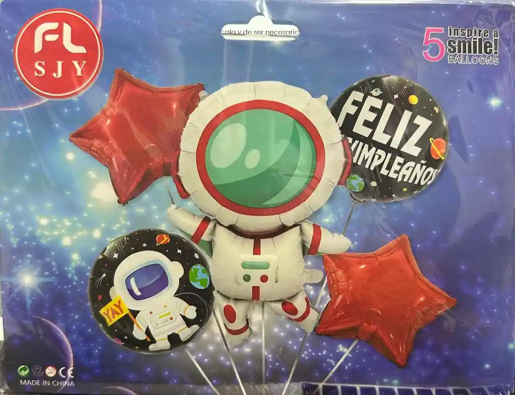 Globos Astronauta Feliz Cumpleaños