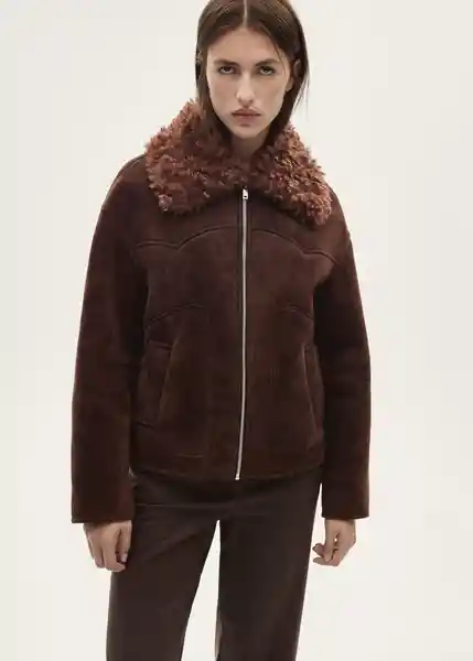 Chaqueta Bombai Marron Talla 24 Mujer Mango