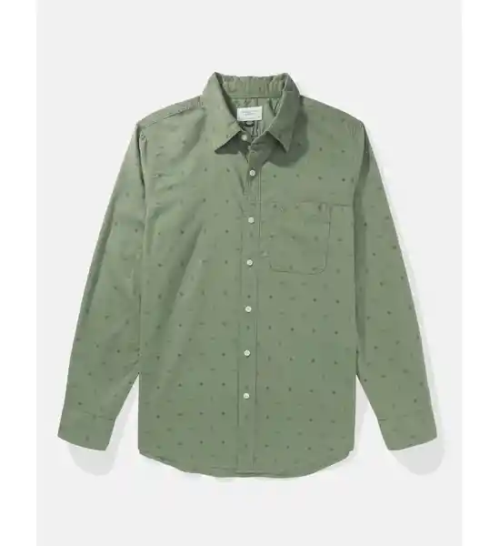 Camisa Hombre Color Verde Talla X-LARGE American Eagle