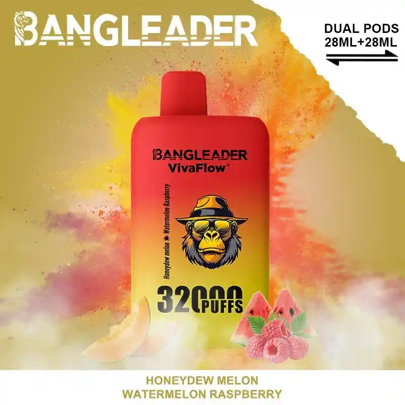 Vapeador Bang Leader Honeydew Melon-watermelon Raspberry 32.000 Puffs
