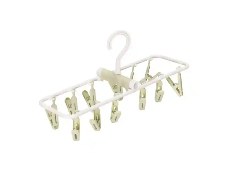 Colgador Para Ropa Con 12 Pinzas De Plástico